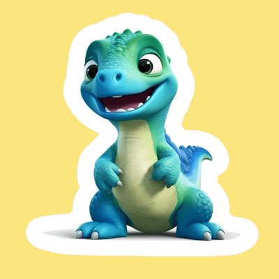 Cute Dino Wall Decal