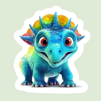 More Cute Dino Stickers