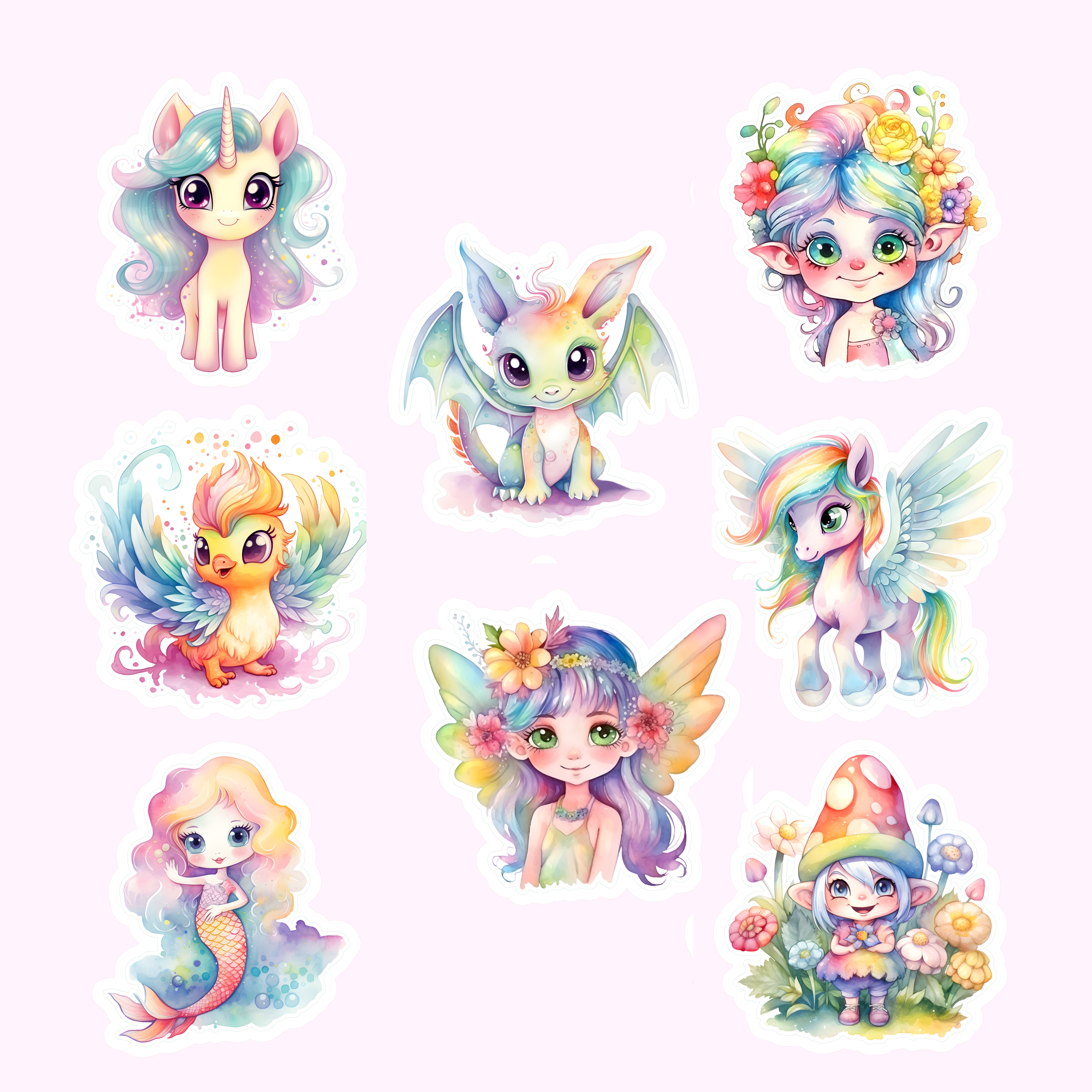 Mythical Creature Sticker Sets