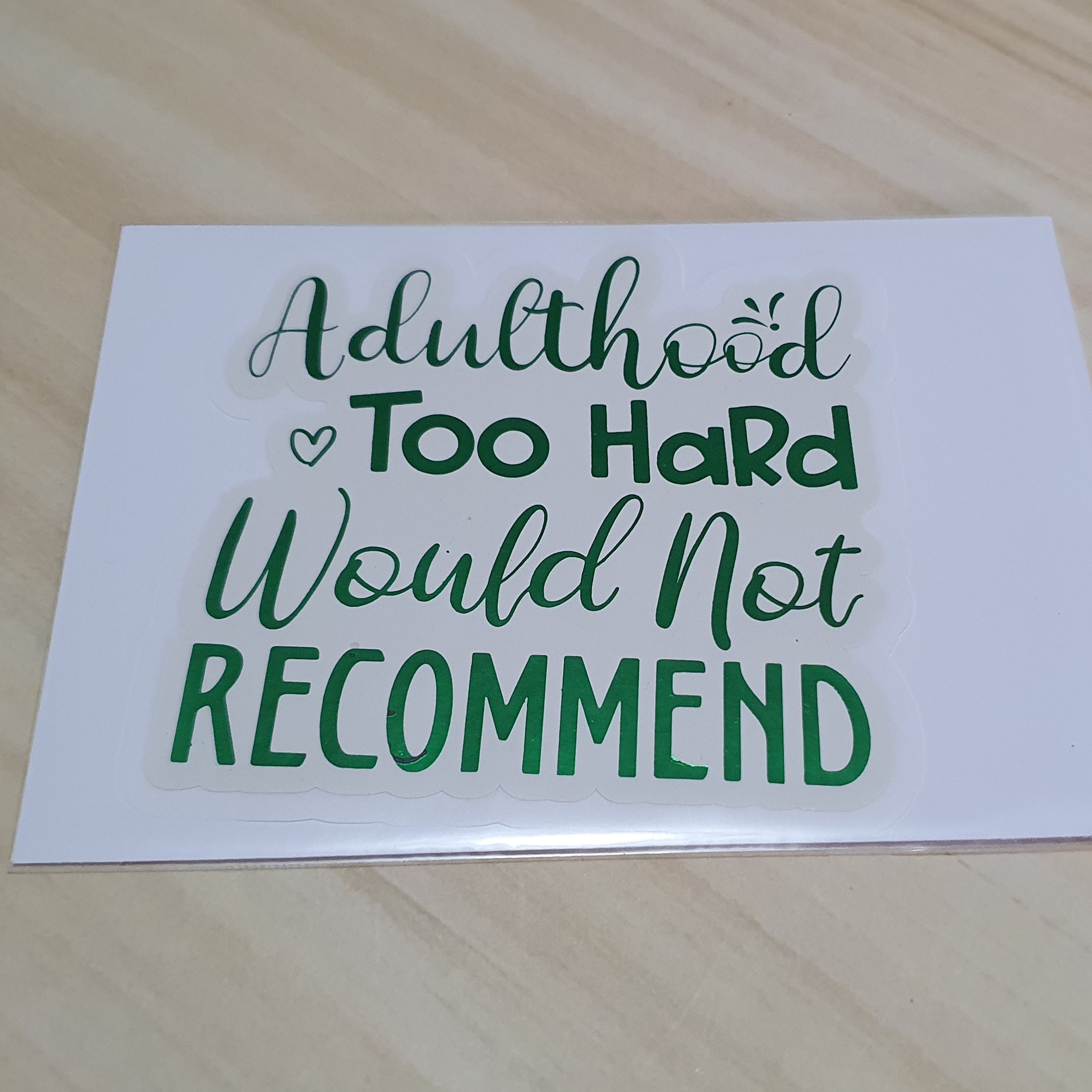 Foiled Sarcastic Stickers 5 cm High