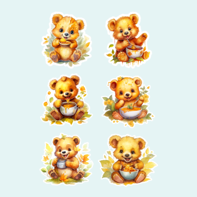 Honey Bear Sticker Sets