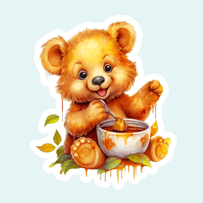 Honey Bear Iron On (HTV) Decal