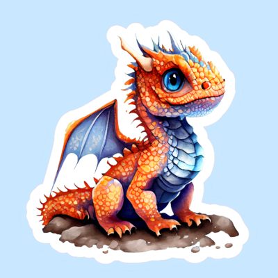 Baby Brown and Orange Dragon