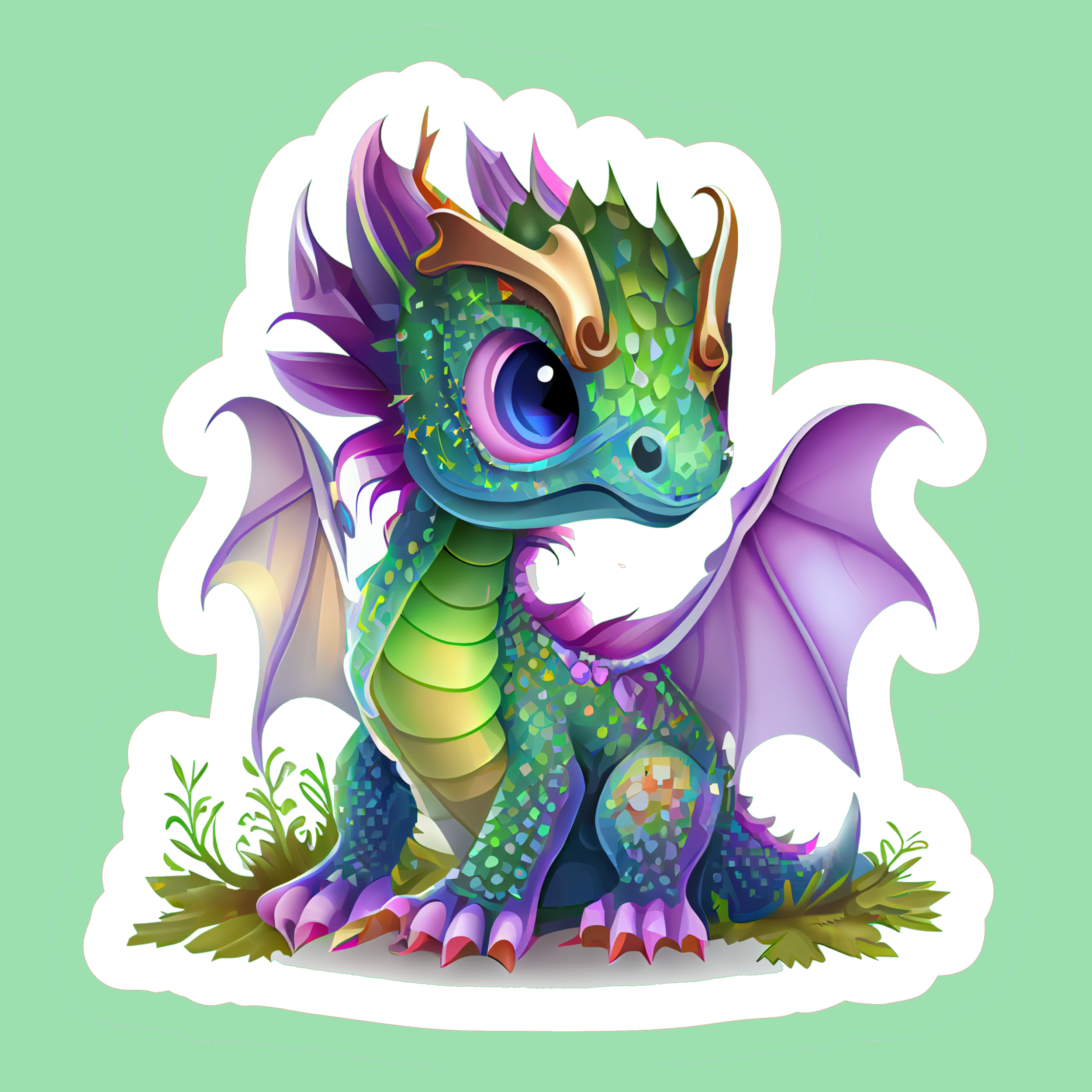 Colorful Baby Dragon (HTV) Decals