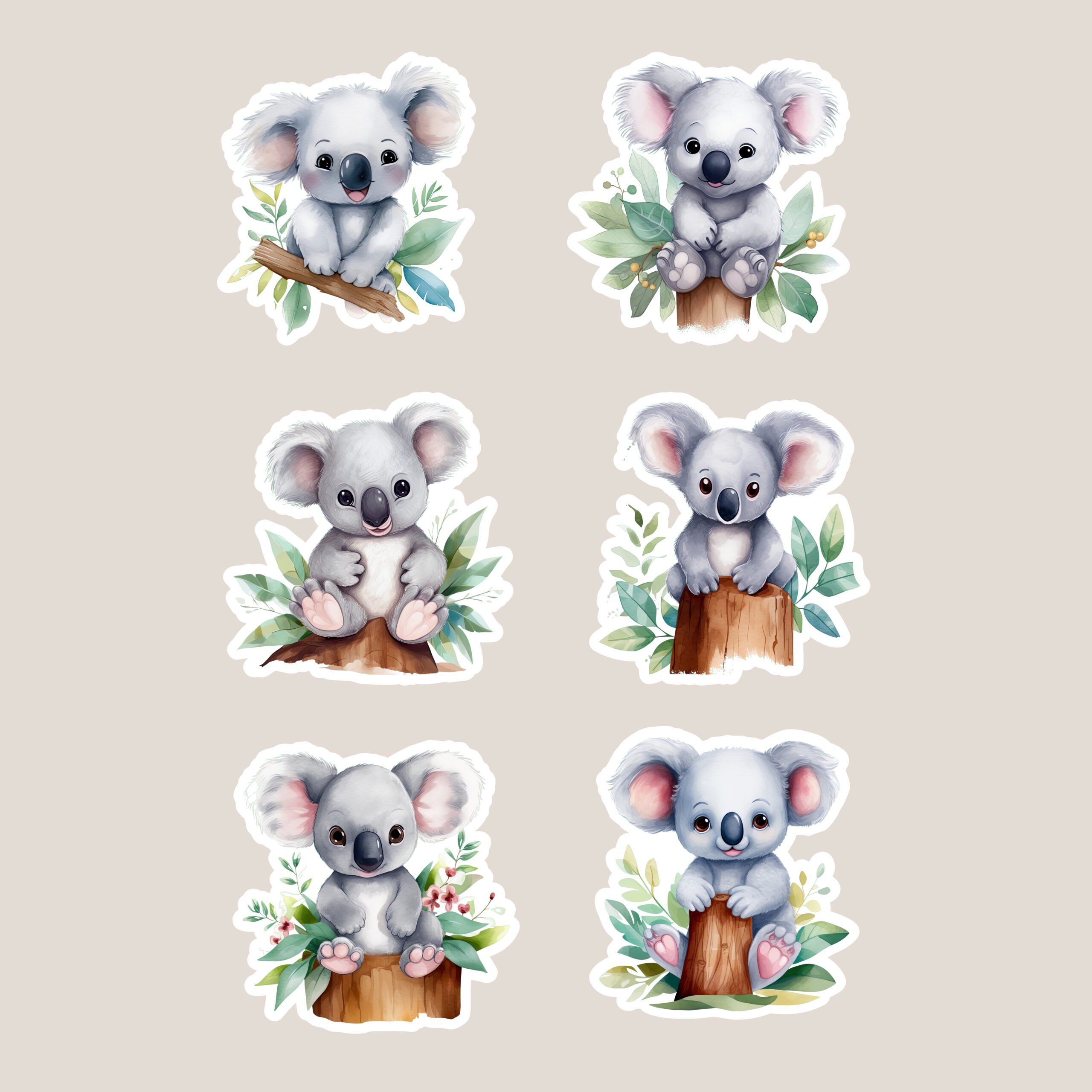 Cute Koala Sticker Sets - Sticker Bits