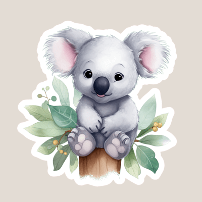 Cute Koala Iron On (HTV) Decal