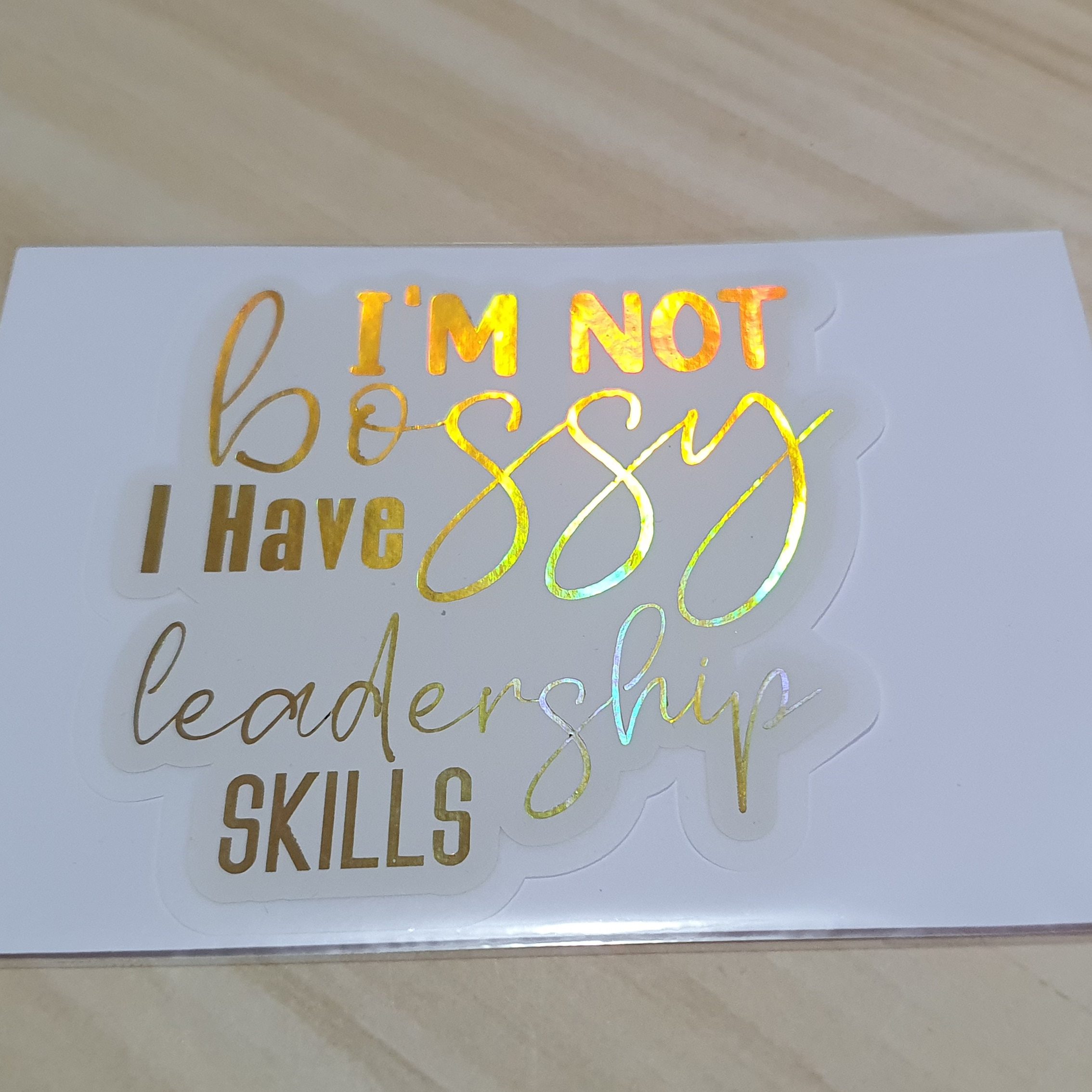 Foiled Sarcastic Stickers 8 cm High