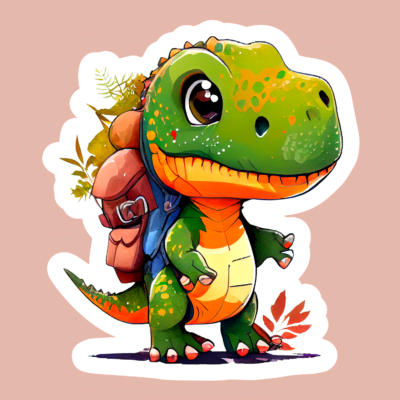Cute T Rex Dinosaur Iron-On (HTV) Decals