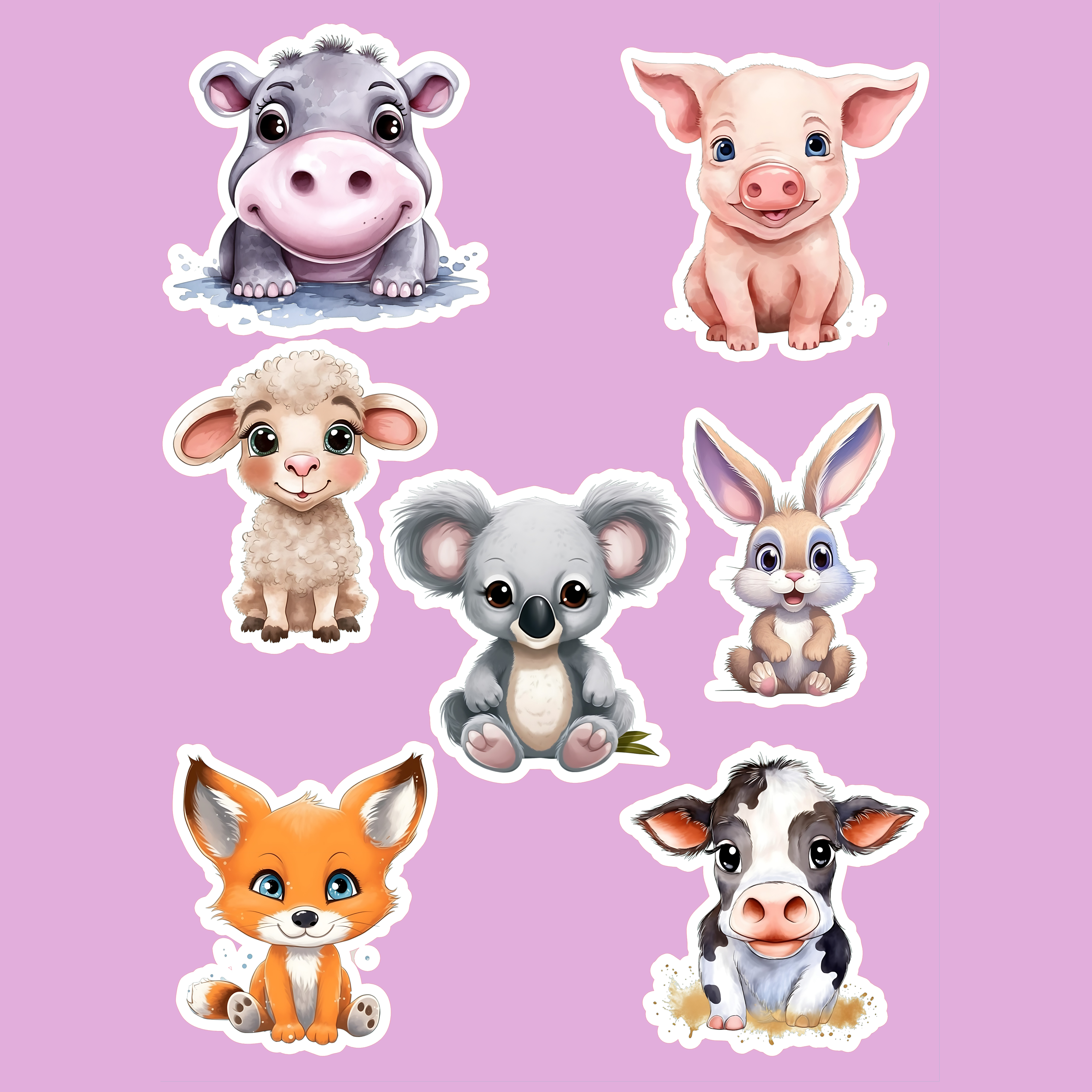 Cute Baby Animal III Sticker Sets