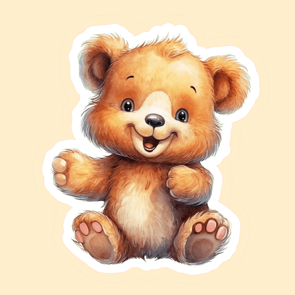 Cute Baby Bear - Sticker Bits