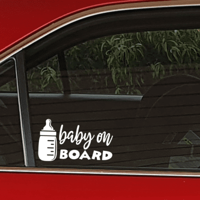 Baby on Board Car Decal 004