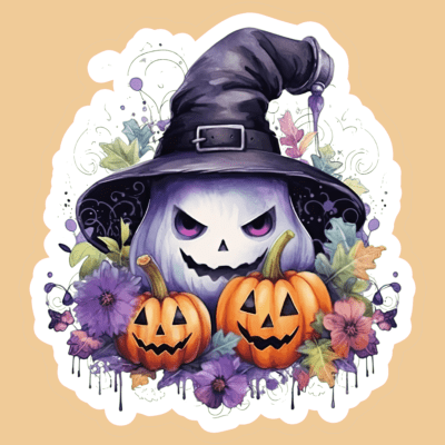 Cute Halloween Ghost Iron-On (HTV) Decals