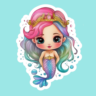 Baby Mermaid Wall Decal