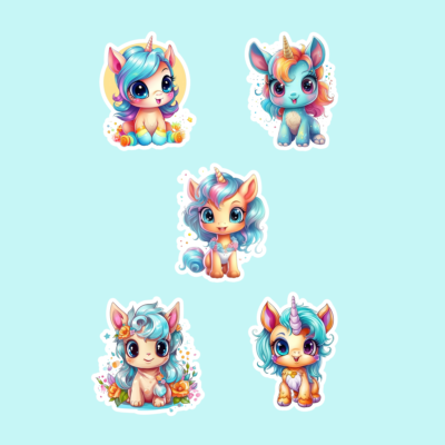 Baby Unicorn Sticker Sets
