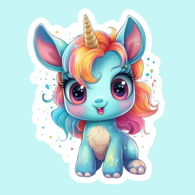 Baby Unicorn Wall Decals