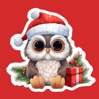 Cute Christmas Babies Sticker Sets