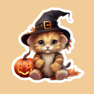 Cute Baby Animals for Halloween Stickers