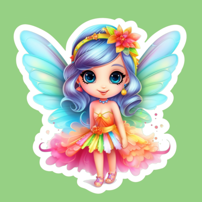 Cute Rainbow Fairy Stickers 13 - 24