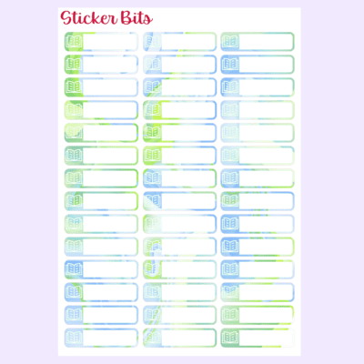 A5 Planner Sticker Sheet: Books Stickers