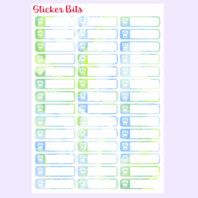 A5 Planner Sticker Sheet: Coffee