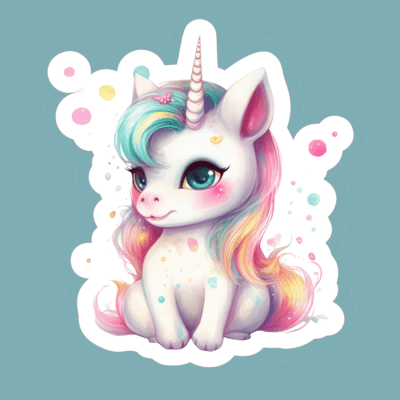 Cute Baby Unicorn Stickers