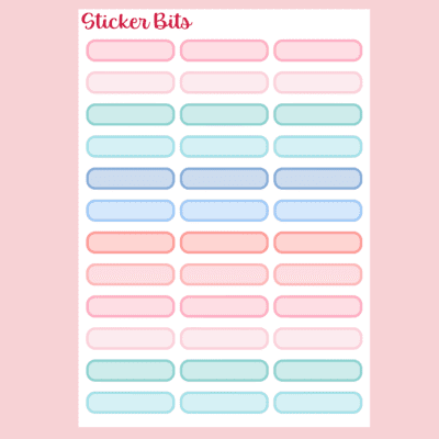A5 Planner Sticker Sheet: Blank Labels