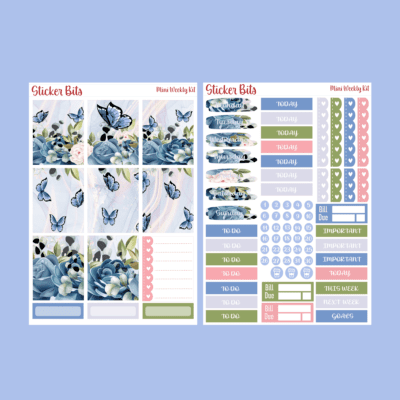 A5 Planner Kit - Blue Butterflies