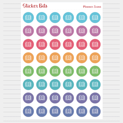 book planner icon stickers