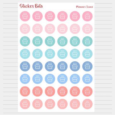birthday cake planner icons