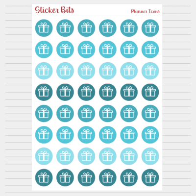 Birthday Planner Icon Stickers