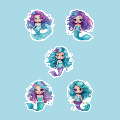 Cute Mermaid Sticker Sets