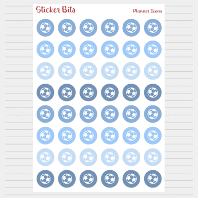 netball / soccer ball planner icon sticker
