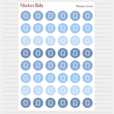 mobile phone icon planner sticker