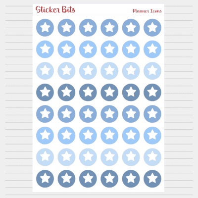 star icon planner stickers