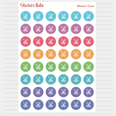 scissors icon planner stickers