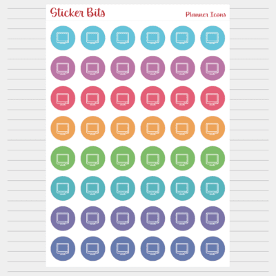 tv netflix icon planner stickers