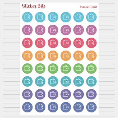 wallet icon planner stickers