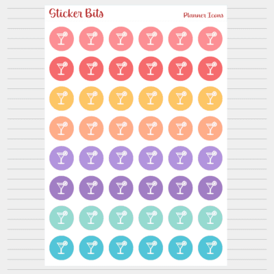 drinks planner icon stickers
